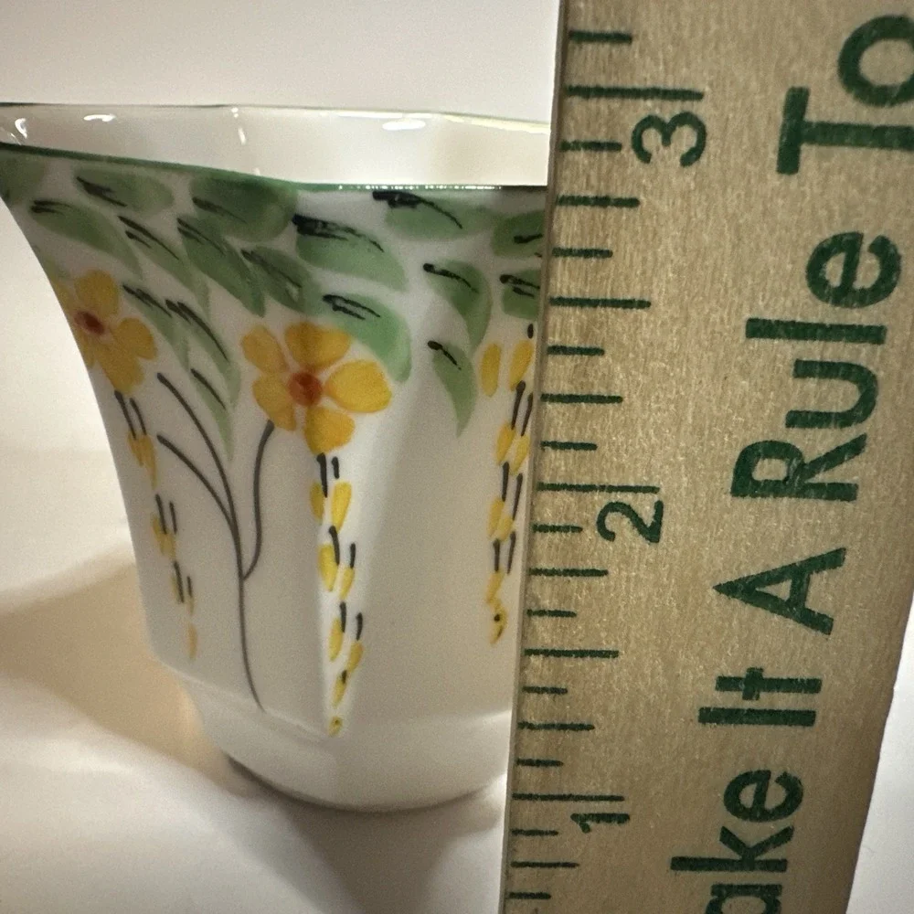 Melba Bone China Creamer Made in England 3D Flowered Handle Art Deco 1930's